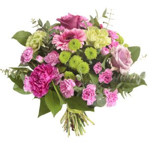 Bukiet różowo-zielony