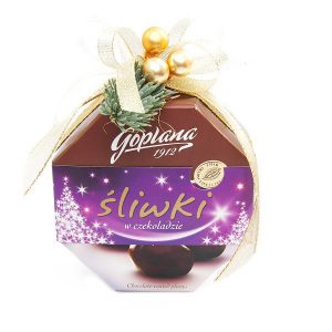 Śliwki w czekoladzie z różą