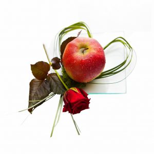 Jabłko z różą