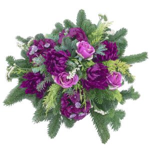 Wiązanka kondolencyjna amarantowa "Dowód pamięci"