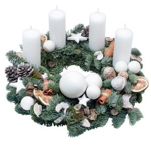 Biały Wianek Świąteczny