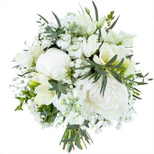 Bukiet, Ślubny biały z eukaliptusem’